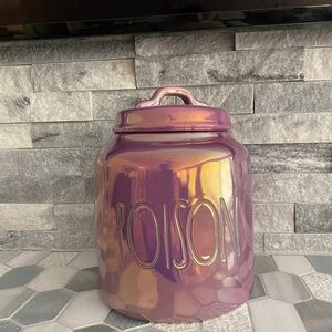 Rae Dunn “Poison” canister purple iridescent